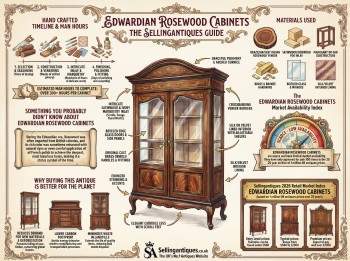 Edwardian Rosewood Cabinets Guide Infographic
