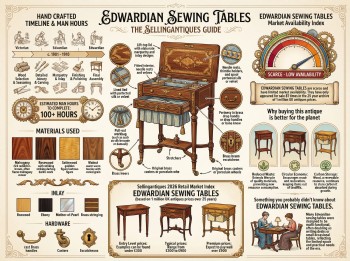 Edwardian Sewing Tables Guide Infographic
