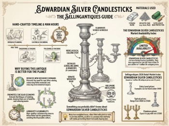 Edwardian Silver Candlesticks Guide Infographic