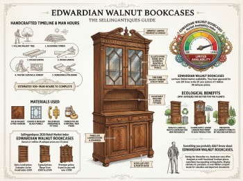 Edwardian Walnut Bookcases Guide Infographic