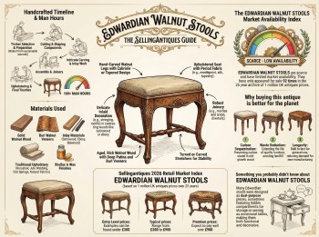 Edwardian Walnut Stools Guide Infographic