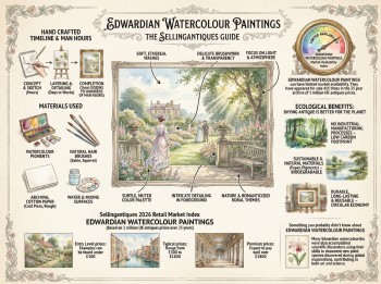 Edwardian Watercolour Paintings Guide Infographic
