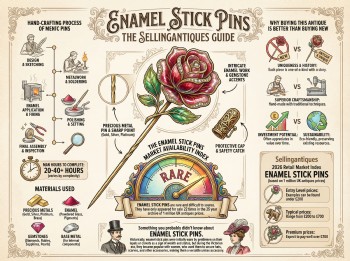 Enamel Stick Pins Guide Infographic