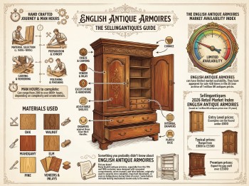 English Antique Armoires Guide Infographic