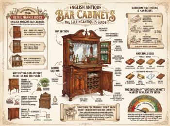 English Antique Bar Cabinets Guide Infographic