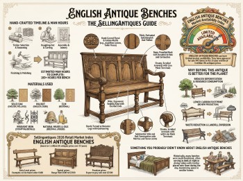 English Antique Benches Guide Infographic