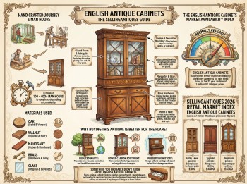 English Antique Cabinets Guide Infographic