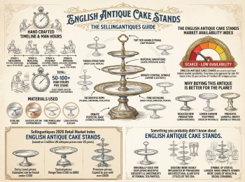 English Antique Cake Stands Guide Infographic
