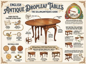 English Antique Dropleaf Tables Guide Infographic