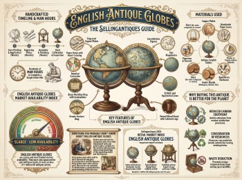 English Antique Globes Guide Infographic