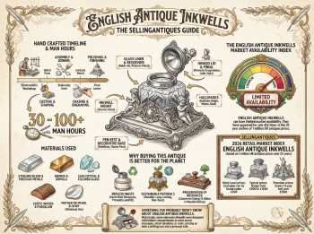 English Antique Inkwells Guide Infographic