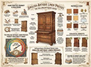 English Antique Linen Presses Guide Infographic