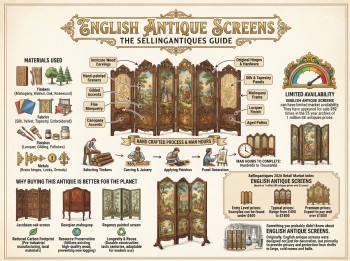 English Antique Screens Guide Infographic