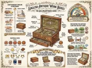 English Antique Work Boxes Guide Infographic