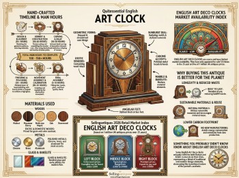 English Art Deco Clocks from 4 Shops