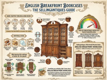 English Breakfront Bookcases Guide Infographic