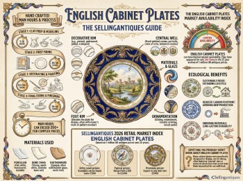 English Cabinet Plates from 5 Shops