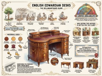 English Edwardian Desks Guide Infographic