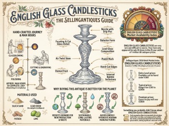 English Glass Candlesticks Guide Infographic