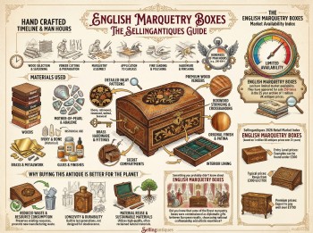English Marquetry Boxes Guide Infographic