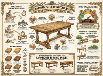 Farmhouse Serving Tables Guide Infographic