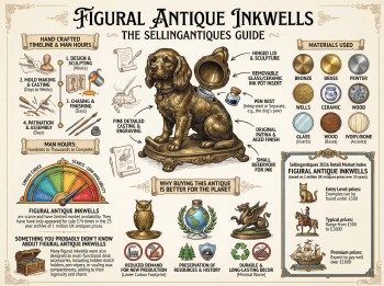 Figural Antique Inkwells Guide Infographic
