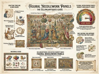 Figural Needlework Panels Guide Infographic