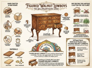 Figured Walnut Lowboys Guide Infographic