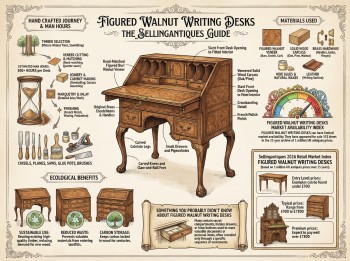 Figured Walnut Writing Desks Guide Infographic