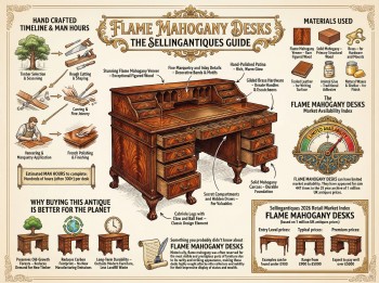 Flame Mahogany Desks Guide Infographic