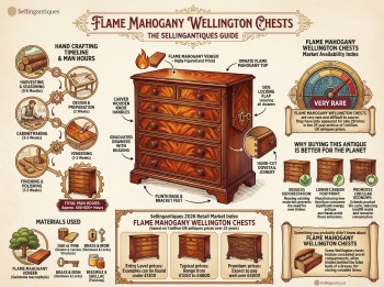 Flame Mahogany Wellington Chests Guide Infographic