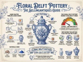 Floral Delft Pottery Guide Infographic