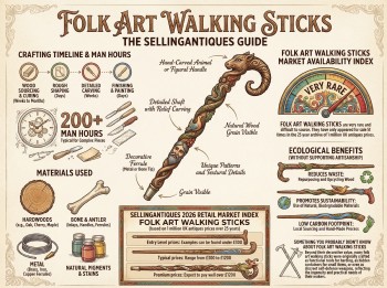 Folk Art Walking Sticks Guide Infographic