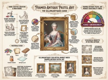 Framed Antique Pastel Art Guide Infographic