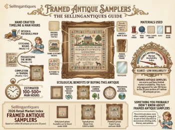 Framed Antique Samplers Guide Infographic