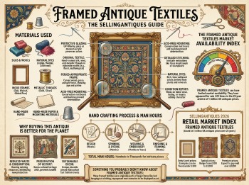 Framed Antique Textiles Guide Infographic