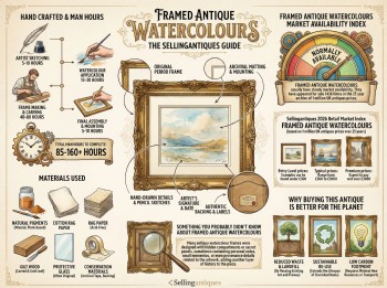 Framed Antique Watercolours Guide Infographic