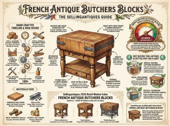 French Antique Butchers Blocks Guide Infographic