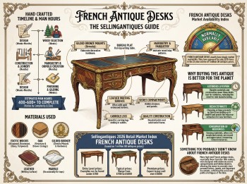 French Antique Desks Guide Infographic