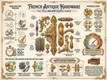 French Antique Hardware Guide Infographic