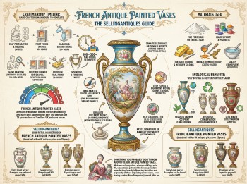 French Antique Painted Vases Guide Infographic