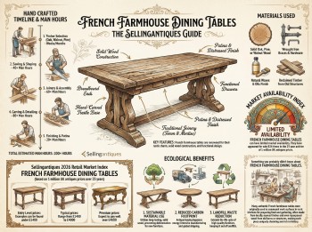 French Farmhouse Dining Tables Guide Infographic