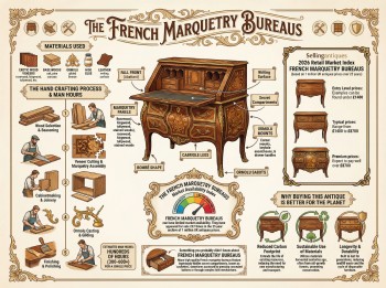 French Marquetry Bureaus Guide Infographic