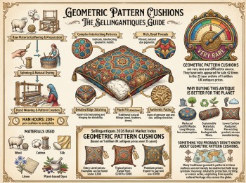 Geometric Pattern Cushions Guide Infographic