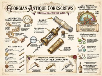Georgian Antique Corkscrews Guide Infographic