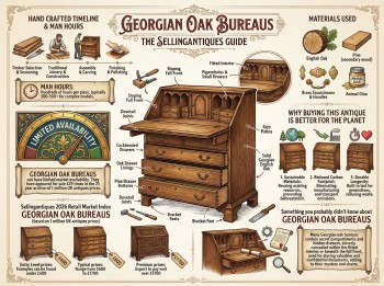 Georgian Oak Bureaus Guide Infographic