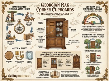 Georgian Oak Corner Cupboards Guide Infographic