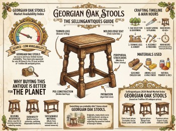 Georgian Oak Stools Guide Infographic