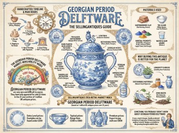 Georgian Period Delftware Guide Infographic