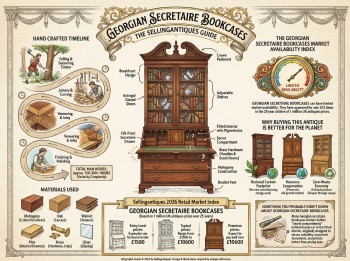 Georgian Secretaire Bookcases Guide Infographic
